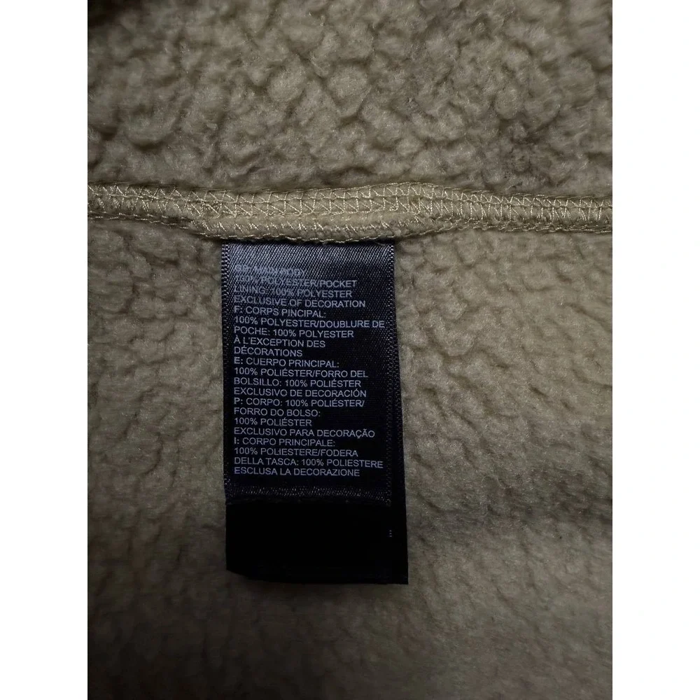 The North Face Peak Fleece Sherpa Full Zip Jacket Beige Men's Size 2XL